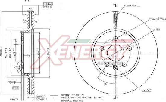 AP XENERGY X602863 - Disque de frein cwaw.fr