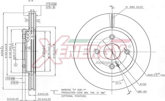 AP XENERGY X602801 - Disque de frein cwaw.fr