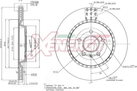 AP XENERGY X602817 - Disque de frein cwaw.fr