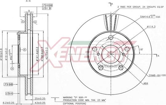 AP XENERGY X602823 - Disque de frein cwaw.fr