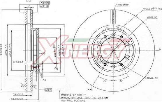 AP XENERGY X602822 - Disque de frein cwaw.fr