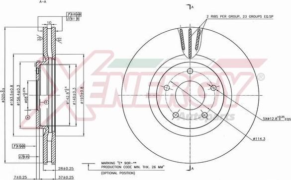 AP XENERGY X602740 - Disque de frein cwaw.fr