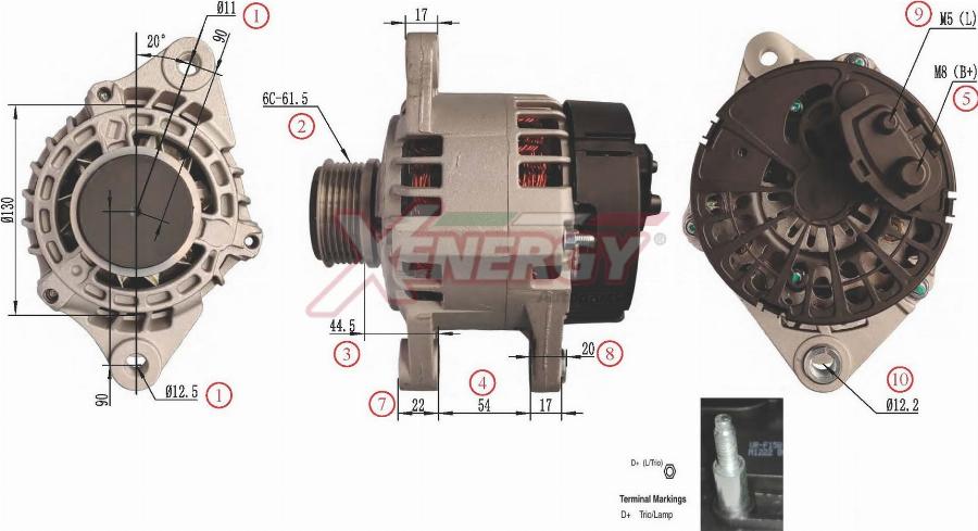 AP XENERGY XAL10430AD - Alternateur cwaw.fr