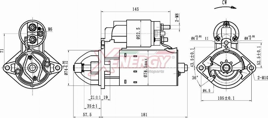 AP XENERGY XST40310AD - Démarreur cwaw.fr