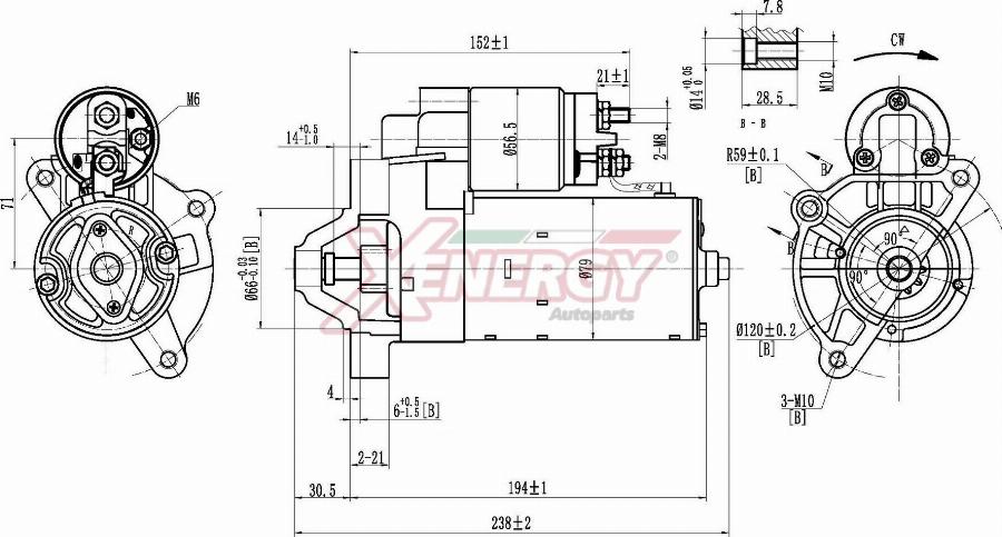 AP XENERGY XST10415AD - Démarreur cwaw.fr