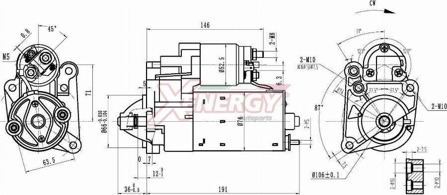 AP XENERGY XST11215AD - Démarreur cwaw.fr