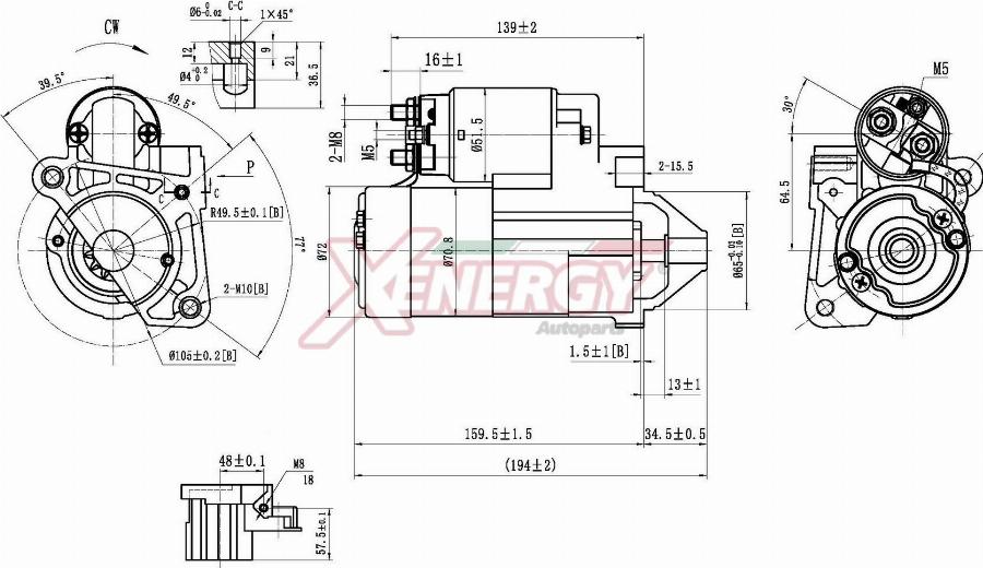 AP XENERGY XST13535AD - Démarreur cwaw.fr