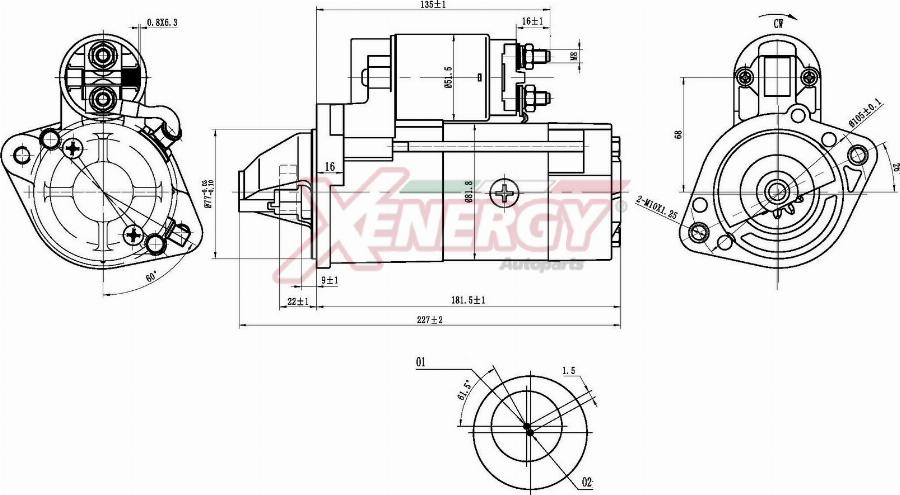 AP XENERGY XST12435AD - Démarreur cwaw.fr