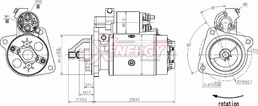 AP XENERGY XST37410AD - Démarreur cwaw.fr