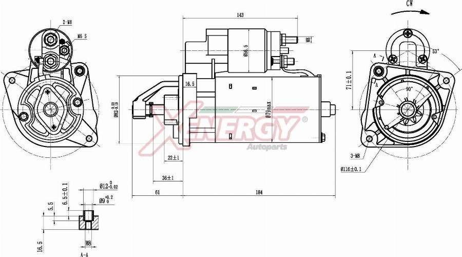 AP XENERGY XST28010AD - Démarreur cwaw.fr