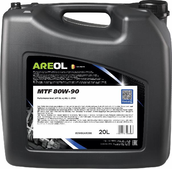 Areol 80W90AR095 - Huile pour engrenage d'essieux cwaw.fr