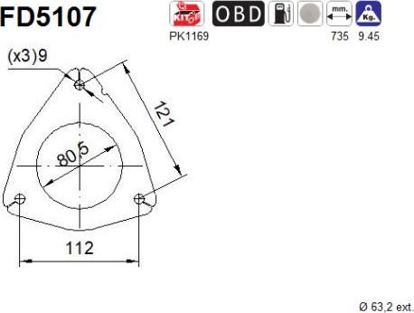 AS FD5107 - Filtre à particules / à suie, échappement cwaw.fr