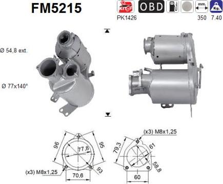 AS FM5215 - Filtre à particules / à suie, échappement cwaw.fr