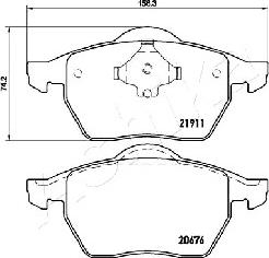 Ashika 50-00-0941 - Kit de plaquettes de frein, frein à disque cwaw.fr