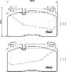 Ashika 50-00-0924 - Kit de plaquettes de frein, frein à disque cwaw.fr