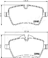 Ashika 50-00-0136 - Kit de plaquettes de frein, frein à disque cwaw.fr