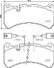 Ashika 50-00-0210 - Kit de plaquettes de frein, frein à disque cwaw.fr