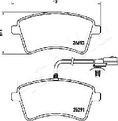 Ashika 50-00-0721 - Kit de plaquettes de frein, frein à disque cwaw.fr