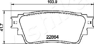 Ashika 51-05-515 - Kit de plaquettes de frein, frein à disque cwaw.fr