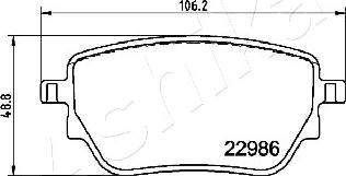 Ashika 51-00-0533 - Kit de plaquettes de frein, frein à disque cwaw.fr