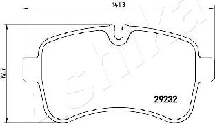 Ashika 51-00-0218 - Kit de plaquettes de frein, frein à disque cwaw.fr