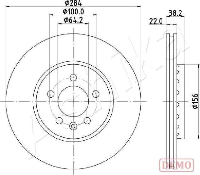 Ashika 60-04-442C - Disque de frein cwaw.fr