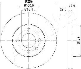 Ashika 60-00-0943 - Disque de frein cwaw.fr