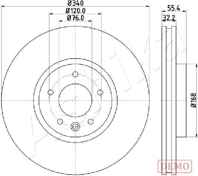 Ashika 60-00-0954C - Disque de frein cwaw.fr