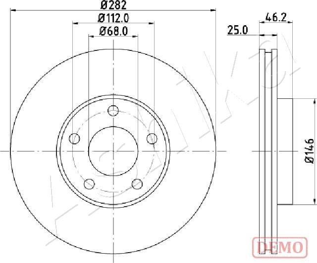 Ashika 60-00-0955C - Disque de frein cwaw.fr