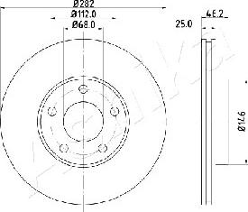 Ashika 60-00-0955 - Disque de frein cwaw.fr