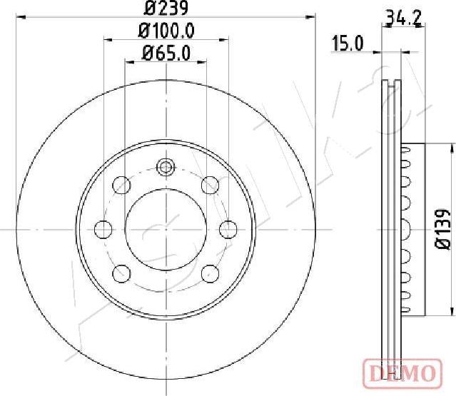 Ashika 60-00-0904C - Disque de frein cwaw.fr