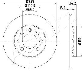 Ashika 60-00-0904 - Disque de frein cwaw.fr