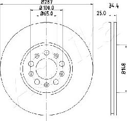 Ashika 60-00-0901 - Disque de frein cwaw.fr