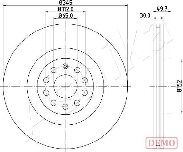 Ashika 60-00-0908C - Disque de frein cwaw.fr