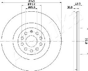 Ashika 60-00-0908 - Disque de frein cwaw.fr