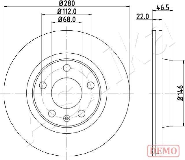 Ashika 60-00-0911C - Disque de frein cwaw.fr