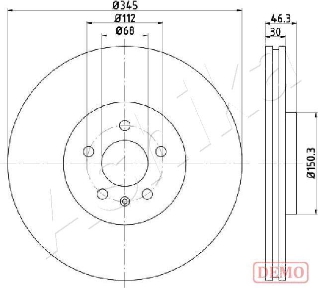 Ashika 60-00-0912C - Disque de frein cwaw.fr