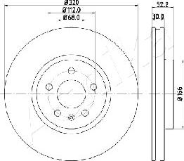 Ashika 60-00-0917 - Disque de frein cwaw.fr