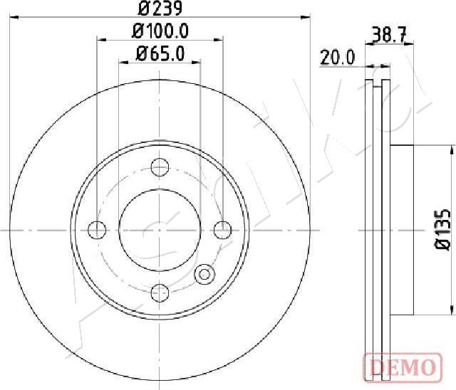 Ashika 60-00-0939C - Disque de frein cwaw.fr