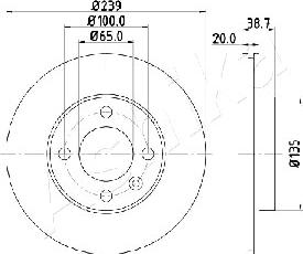 Ashika 60-00-0939 - Disque de frein cwaw.fr