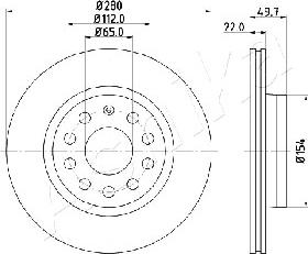 Ashika 60-00-0934 - Disque de frein cwaw.fr