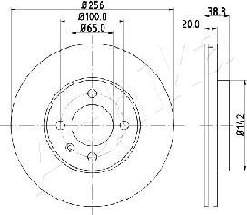 Ashika 60-00-0935 - Disque de frein cwaw.fr