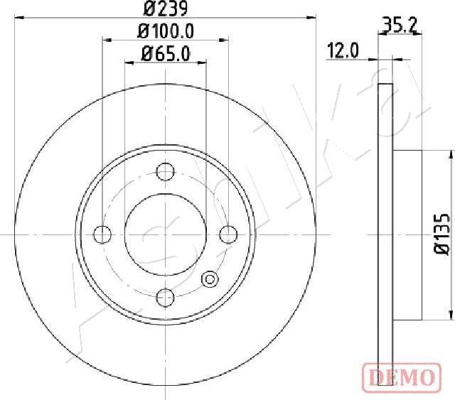 Ashika 60-00-0938C - Disque de frein cwaw.fr