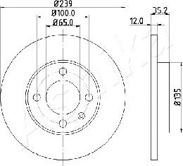 Ashika 60-00-0938 - Disque de frein cwaw.fr