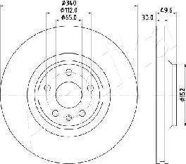 Ashika 60-00-0932 - Disque de frein cwaw.fr