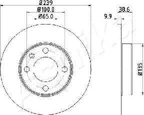 Ashika 60-00-0937 - Disque de frein cwaw.fr