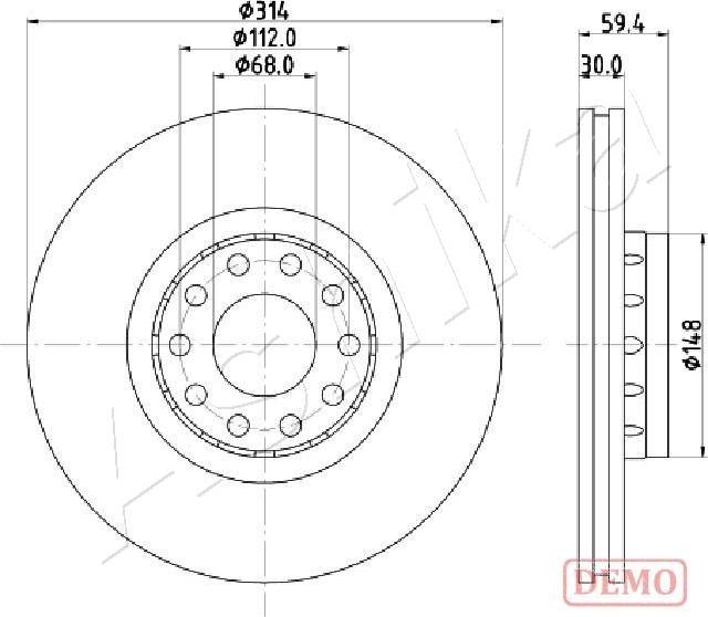 Ashika 60-00-0924C - Disque de frein cwaw.fr