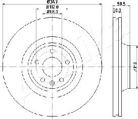 Ashika 60-00-0925 - Disque de frein cwaw.fr