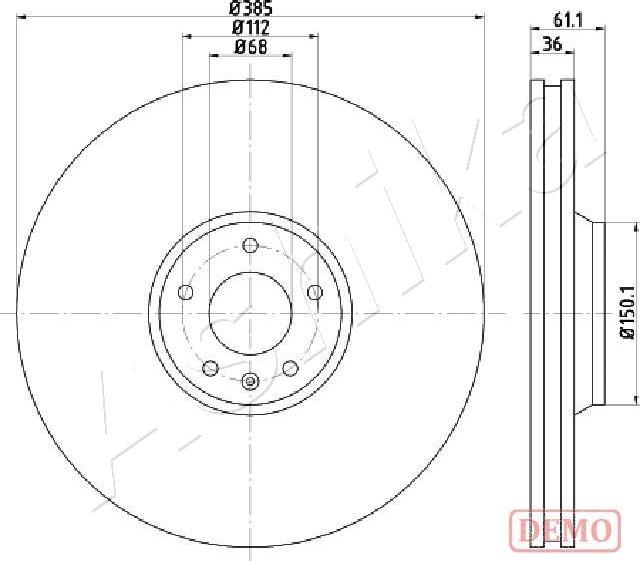 Ashika 60-00-0928C - Disque de frein cwaw.fr