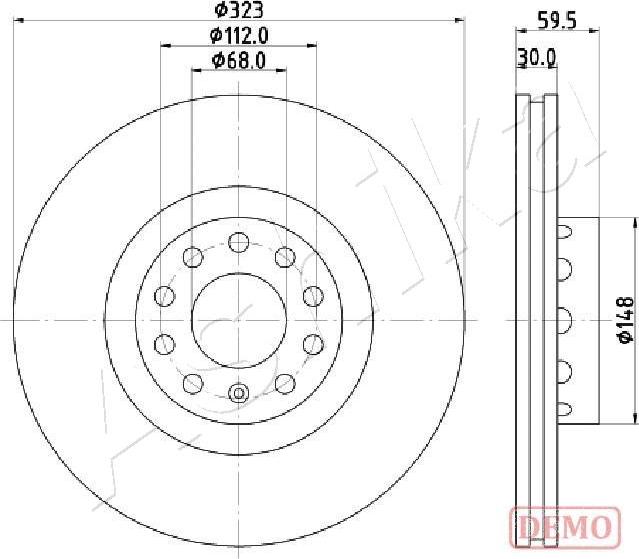 Ashika 60-00-0922C - Disque de frein cwaw.fr